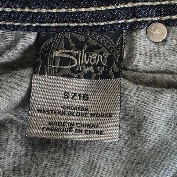 Silver Jeans Co. Suki Mid Short Distressed Denim Sz 16 - Picture 5 of 8